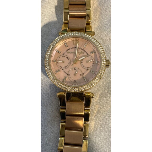 Michael Kors MK6477 Mother of Pearl Dial Two Tone Stainless Steel Women's Watch - Picture 2 of 11